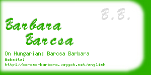 barbara barcsa business card